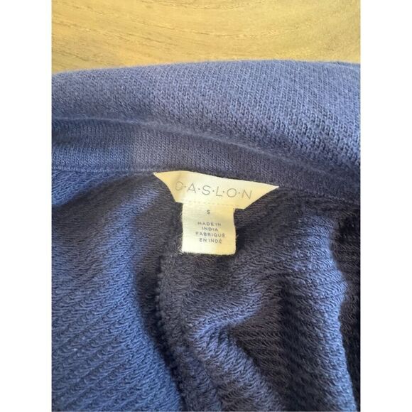 NWT Caslon Navy Peacoat Relaxed French Terry Blazer - Picture 7 of 8